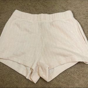 forever 21 beige fleece shorts